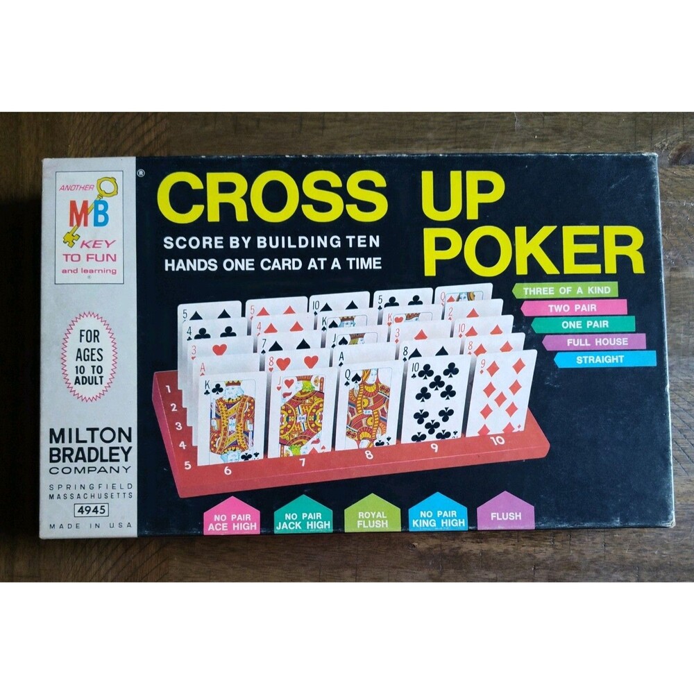 Vintage 1968 Cross Up Poker Game - Milton Bradley # 4945 Made in USA